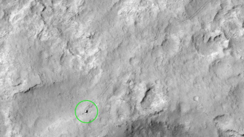 La NASA capta el rastro del Curiosity sobre Marte