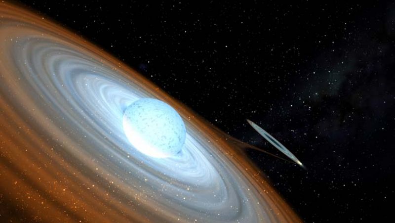 Descubren el primer agujero negro orbitando alrededor de una estrella 'peonza'