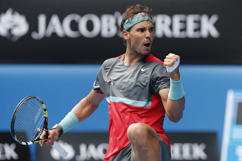 Rafa Nadal se impone a Nishikori en los octavos del Open de Australia