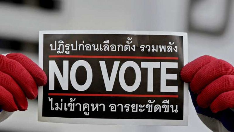 El boicot a los comicios en Tailandia impide votar en 42 de las 375 circunscripciones