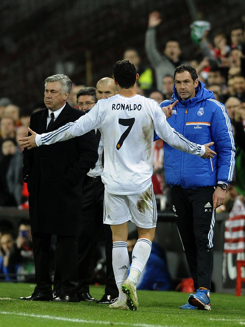 Ancelotti ha visto la expulsión de Ronaldo "un poco exagerada"