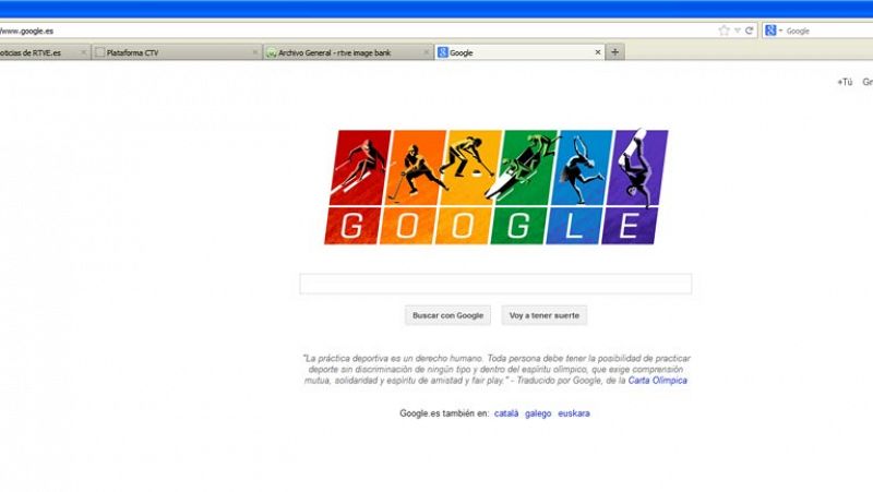 Google enarbola la bandera gay en un 'doodle' dedicado a los Juegos de Sochi