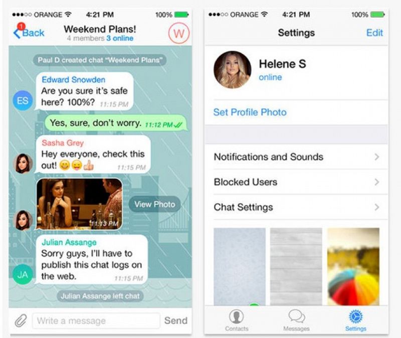 Telegram: la app de mensajería que llegó del frío