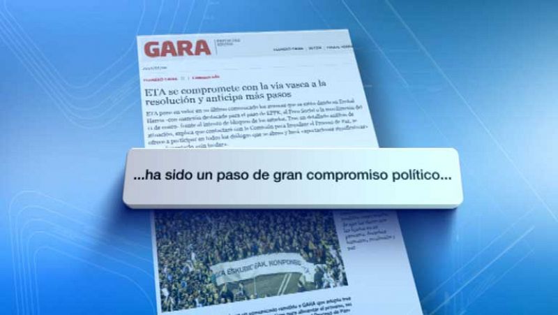ETA apuesta por una "vía vasca", anuncia nuevos pasos y pide a Urkullu acciones concretas