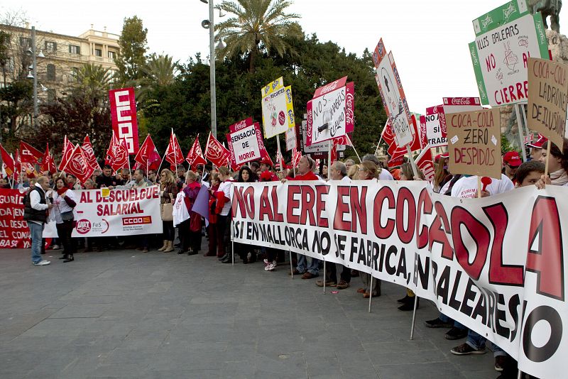 Huelga indefinida en la planta de Coca-Cola de Mallorca, que se une a Madrid y Alicante