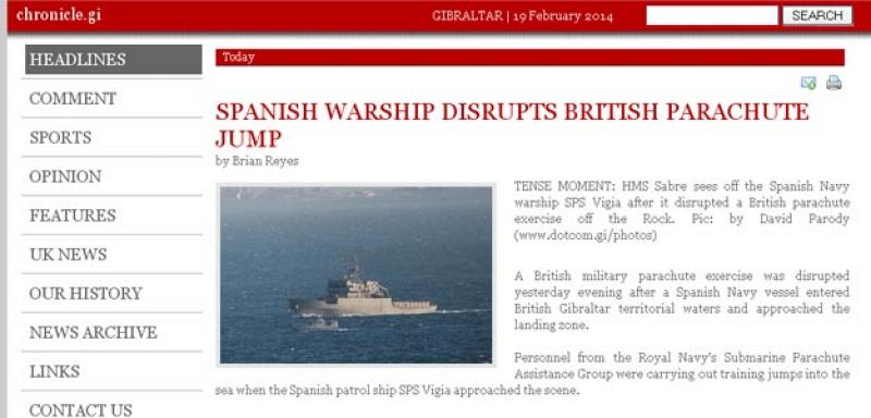 Londres protestará "a alto nivel" ante España por una incursión de la Armada en torno a Gibraltar