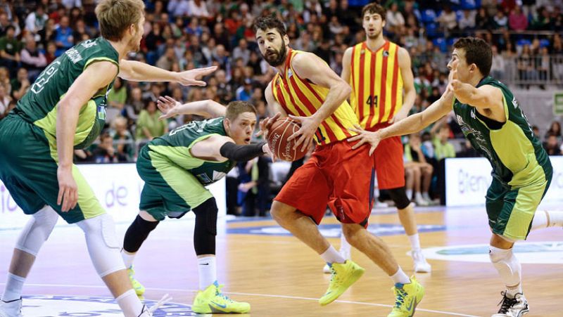 El Barcelona se afianza en el tercer puesto al vencer al Unicaja en su pista