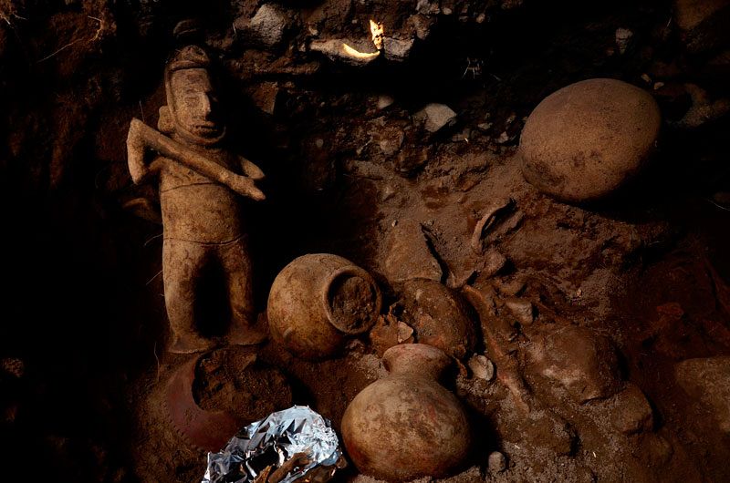 Hallan en México una tumba de tiro intacta que fue sellada hace 1.500 años