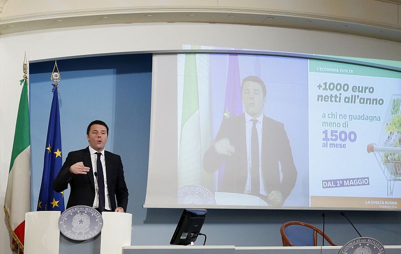 Renzi anuncia una rebaja de impuestos a los que ganen menos de 1.500 euros al mes