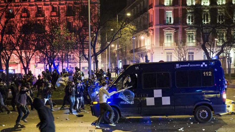 Al menos 24 detenidos y 101 heridos al término de las 'Marchas por la Dignidad' en Madrid