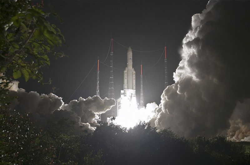 Ariane 5 despega para colocar en órbita el Amazonas 4A, un nuevo satélite de Hispasat