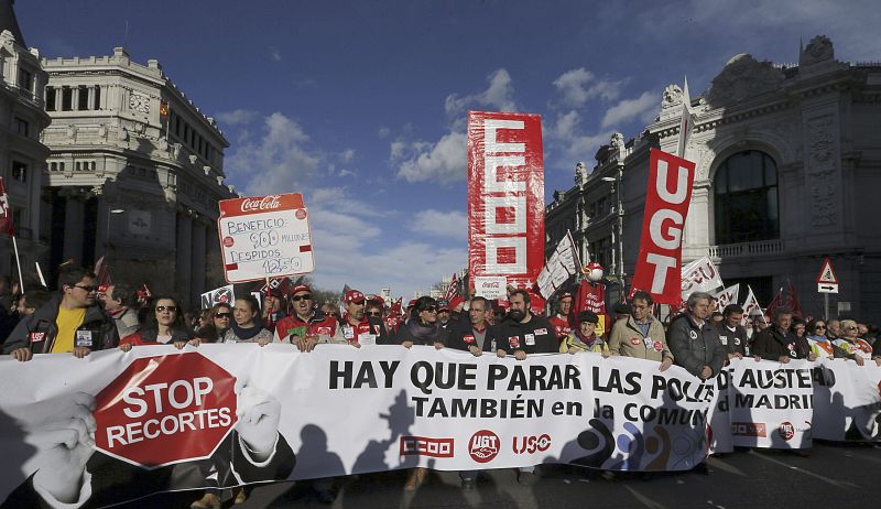 Miles de personas marchan en 54 ciudades contra la austeridad y por un plan de inversiones europeo