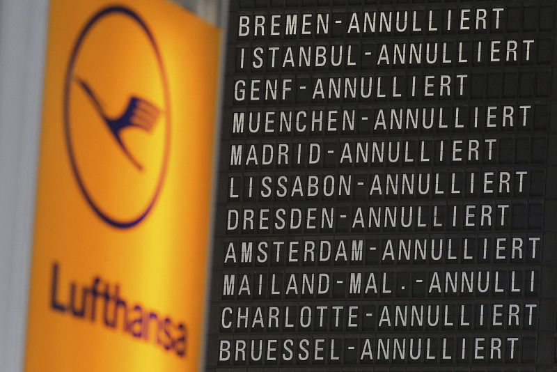 Lufthansa estima en más de 75 millones de euros el coste de la huelga tres días de sus pilotos