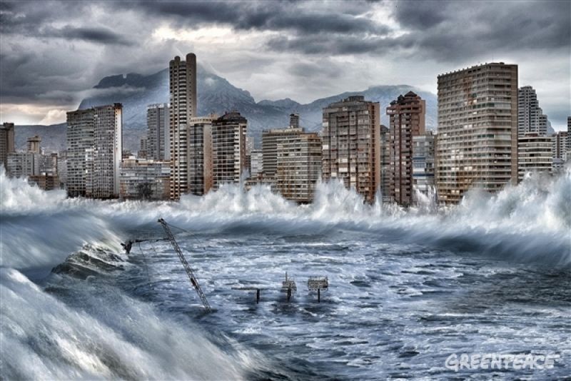 El mar podría invadir la costa española en 2100 por el cambio climático, según Greenpeace