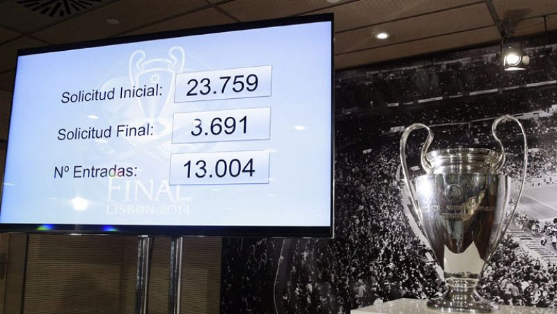 El Real Madrid sorteó 13.004 entradas de la final para sus socios