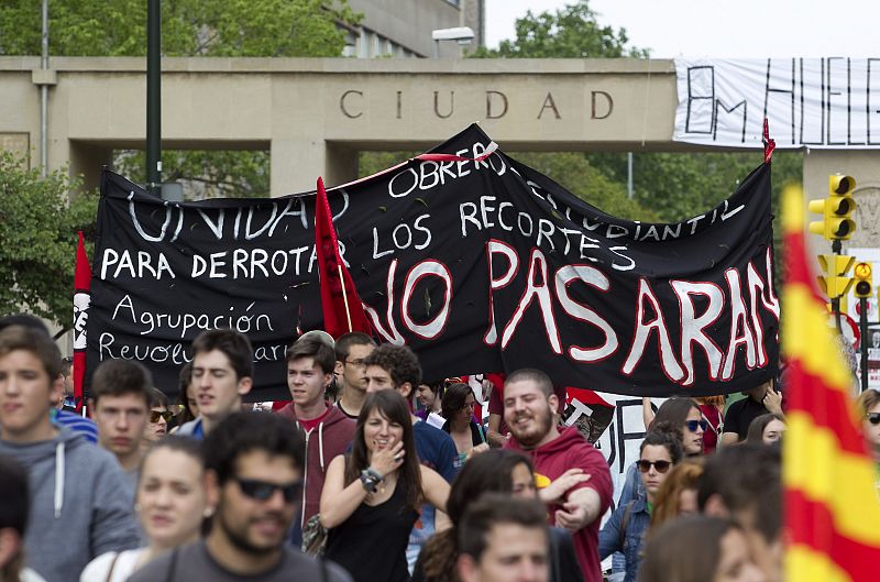 Seguimiento desigual de la huelga de alumnos en institutos y universidades en defensa de las becas