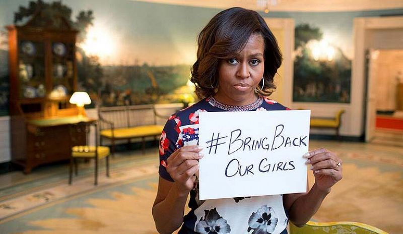 Michelle Obama pide en las redes sociales la liberación de las niñas nigerianas secuestradas