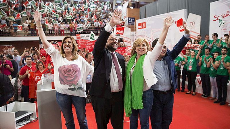 Elena Valenciano reivindica junto a Martin Schulz que "el sur tiene que pesar en Europa"