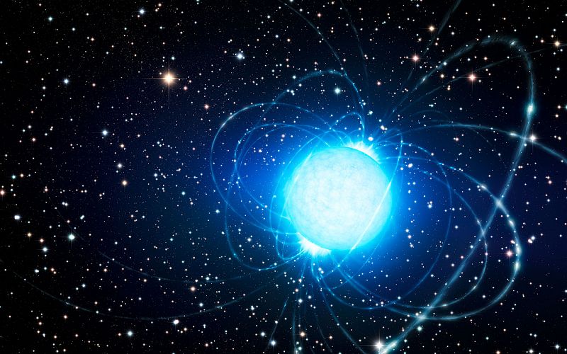 Hallan por primera vez una estrella que gira alrededor de un magnetar