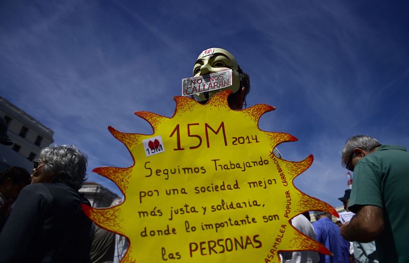 El 15M regresa a Sol tres años después para seguir "trabajando por una sociedad mejor"