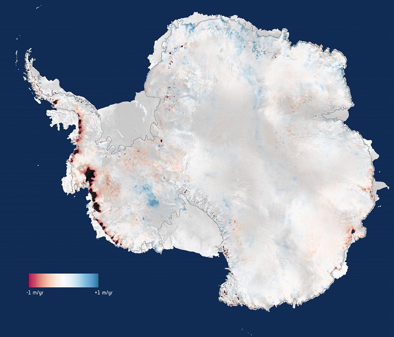 La pérdida de hielo en la Antártida provoca que el mar se eleve 45 milímetros cada año