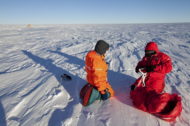 La expedición española del trineo de viento por Groenlandia llega a tierras inexploradas