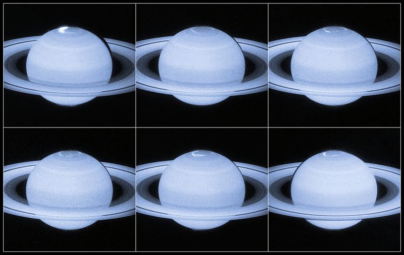 El telescopio espacial Hubble observa auroras sobre el polo norte de Saturno