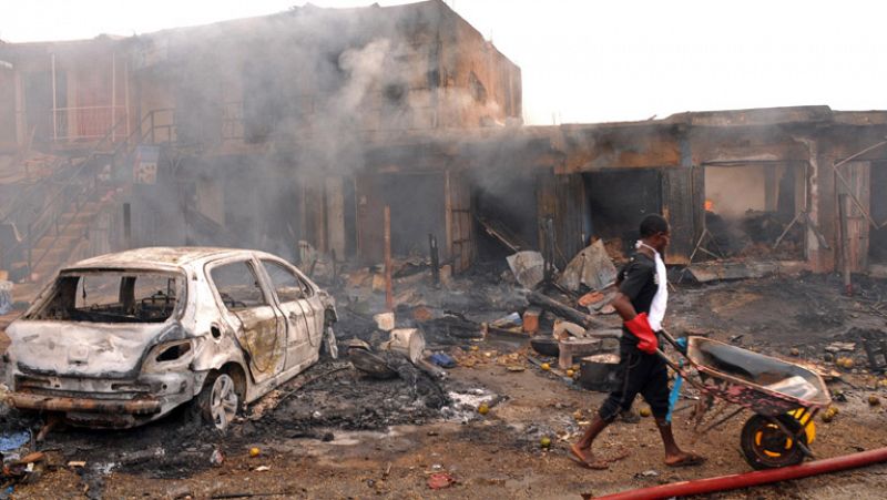 Al menos 118 muertos en un doble atentado en un mercado en el centro de Nigeria