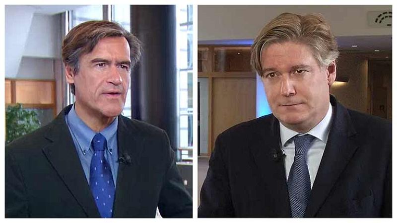 Los líderes del PP y el PSOE en Bruselas, frente a frente