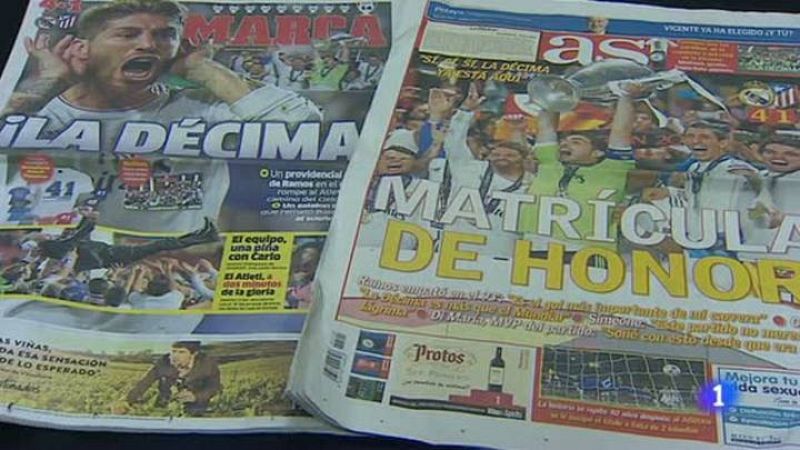 La Décima reina en las portadas de la prensa española