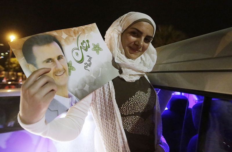 Al Asad es reelegido con el 88,7% de los votos en las elecciones en Siria