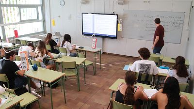 Una classe de 2n de Batxillerat a l’Institut Joan Ramón Benaprès de Sitges