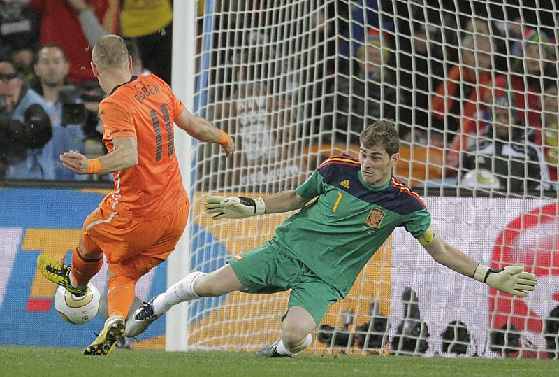 España y Holanda, minuto 117 de partido