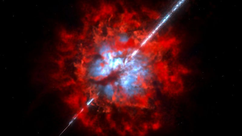 El telescopio ALMA estudia el entorno de un estallido oscuro de rayos gamma
