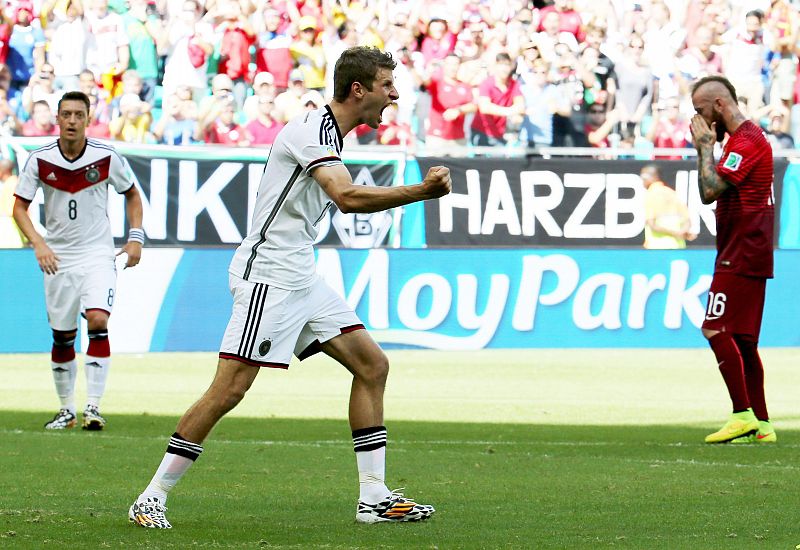 Müller muestra el poderío alemán ante Portugal
