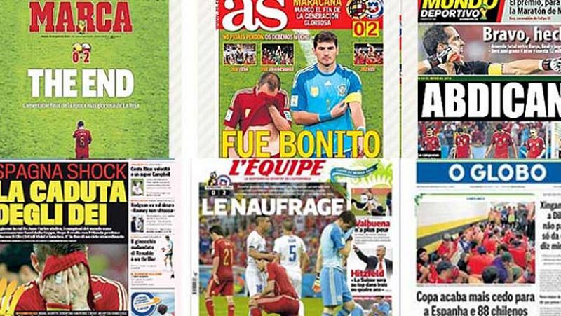 "Fracaso en el final de un ciclo", el adiós de España llena las portadas internacionales
