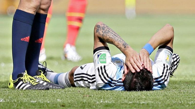 La lesión de Di María es menos grave pero se perderá la semifinal contra Holanda