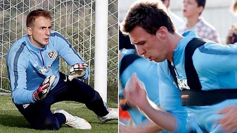 Los rojiblancos Oblak y Mandzukic se ponen a las órdenes de Simeone