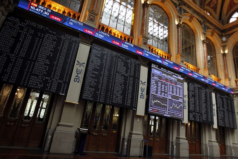 El IBEX 35 salva una semana complicada por las crisis en Ucrania y Gaza y cede un 0,11%