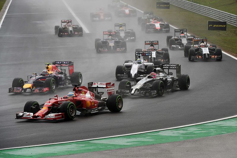 Ricciardo y Fernando Alonso, segundo, aguan la fiesta húngara a los Mercedes