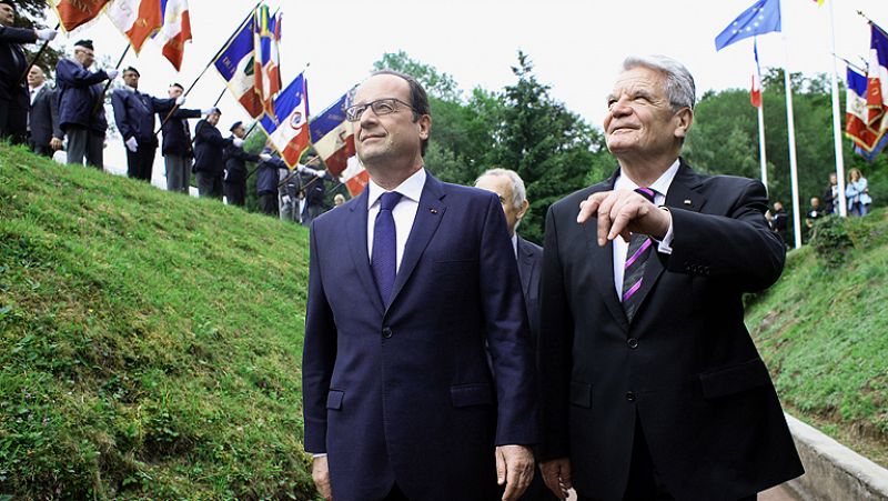 Francia y Alemania conmemoran juntos la I Guerra Mundial cien años después