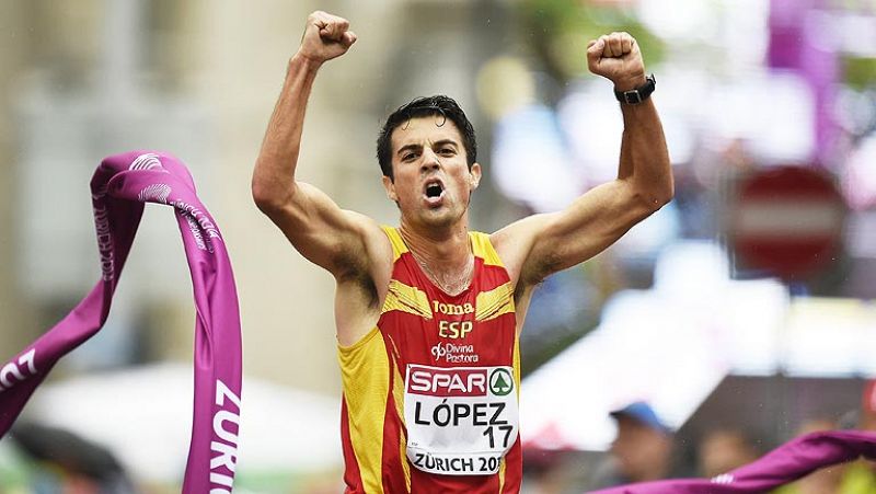 Miguel Ángel López, campeón de Europa en los 20 kilómetros marcha