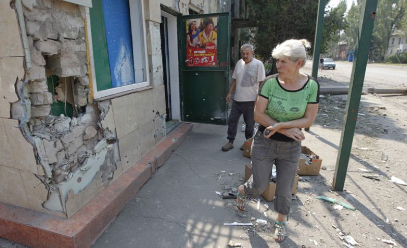 Las bombas alcanzan el centro de la ciudad de Donetsk, asediada por el Ejército ucraniano