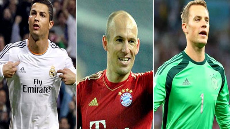 Cristiano Ronaldo, Neuer y Robben, candidatos a mejor jugador europeo de la temporada 2013/14