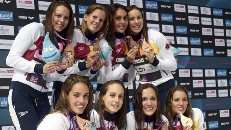La sincronizada otorga dos bronces al equipo español de natación en Berlín
