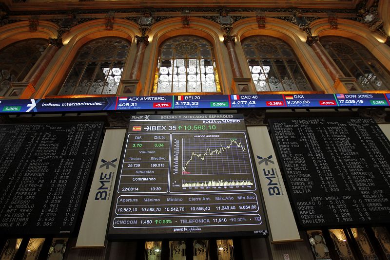 El bono a diez años marca un mínimo histórico en el 2,26% mientras que el IBEX 35 sube un 1,81%