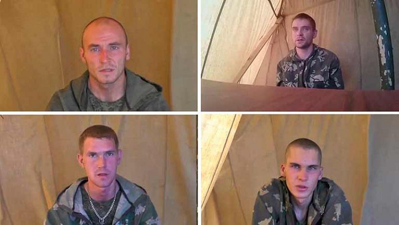 Ucrania difunde un vídeo de soldados rusos capturados en el este del país