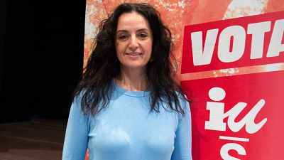 La candidata de IU-Sumar para la presidencia de Aragón, Marta Abengochea