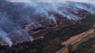 Activado el nivel 1 de Protección Civil por el incendio de Luesia en Zaragoza