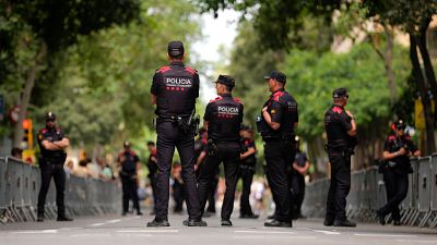 Dispositiu de seguritat per la visita del papa Lleó XIV a la Sagrada Família aquest dimecres.